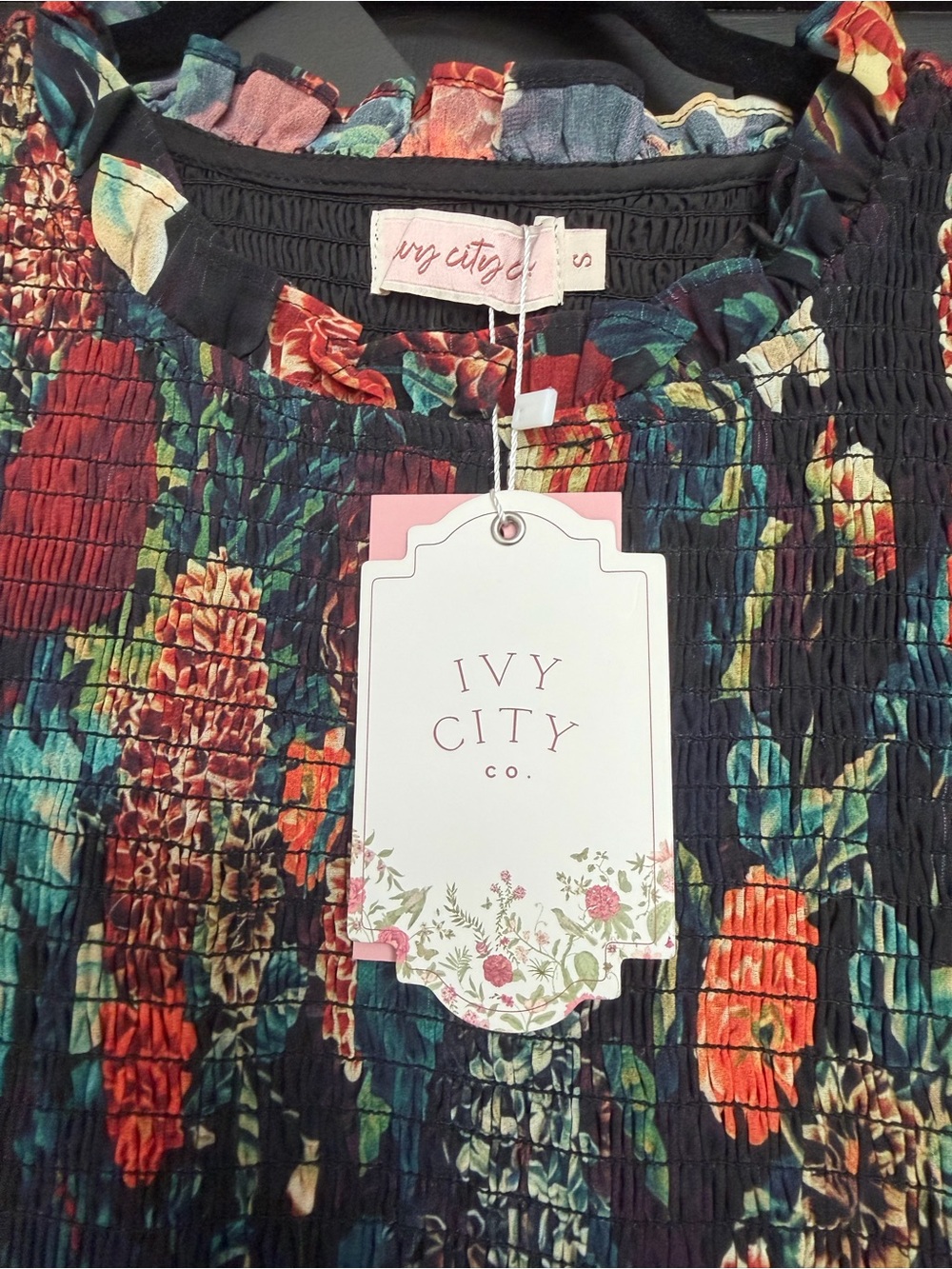 Ivy City Co. Cordelia Dress in Moody Floral, Size Small - Picture 13 of 14
